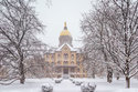 Main Building Covered In Snow