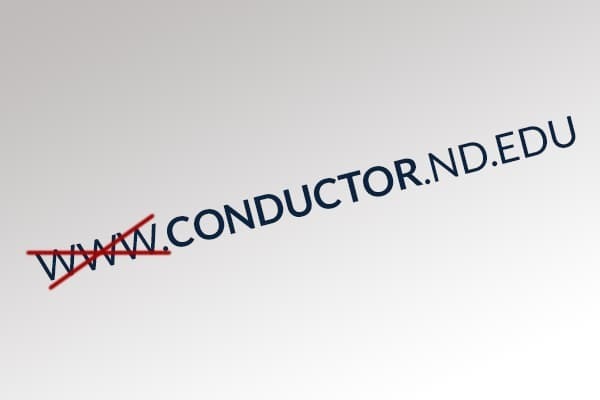 www.conductor.nd.edu with the www crossed out